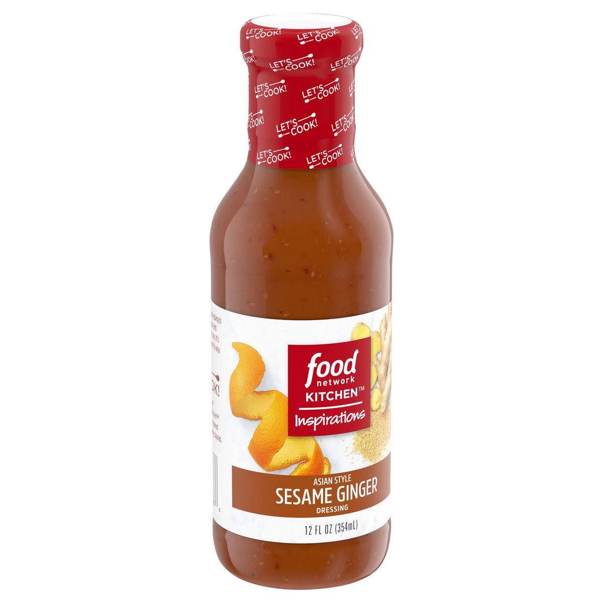 slide 12 of 13, Food Network Kitchen Inspirations Asian Style Sesame Ginger Salad Dressing, 12 fl oz Bottle, 12 fl oz