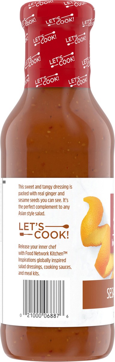 slide 7 of 13, Food Network Kitchen Inspirations Asian Style Sesame Ginger Salad Dressing, 12 fl oz Bottle, 12 fl oz