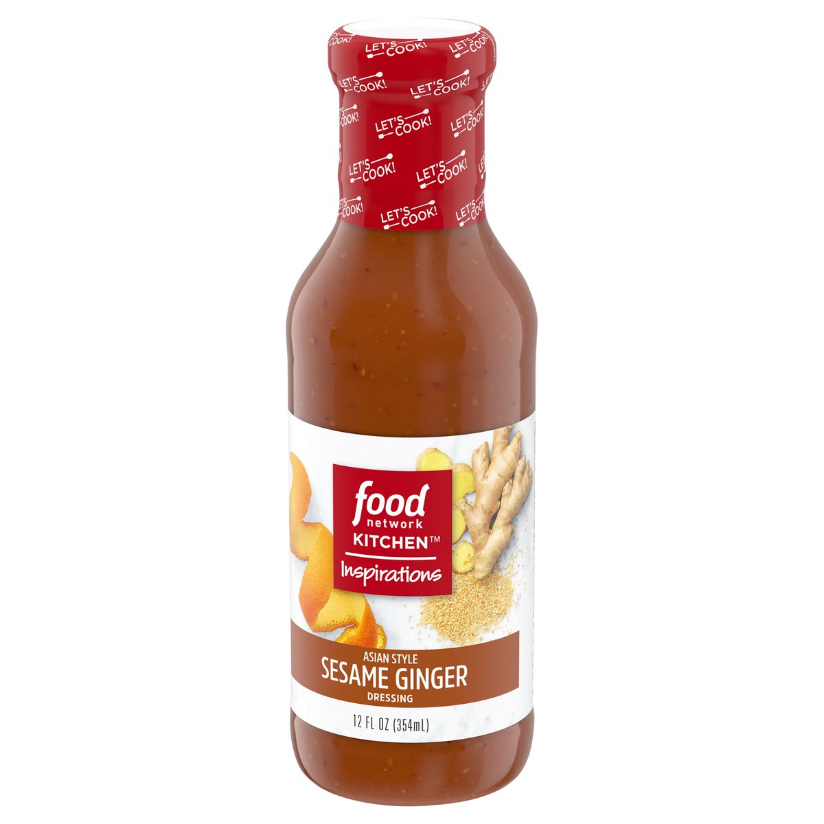 slide 5 of 13, Food Network Kitchen Inspirations Asian Style Sesame Ginger Salad Dressing, 12 fl oz Bottle, 12 fl oz