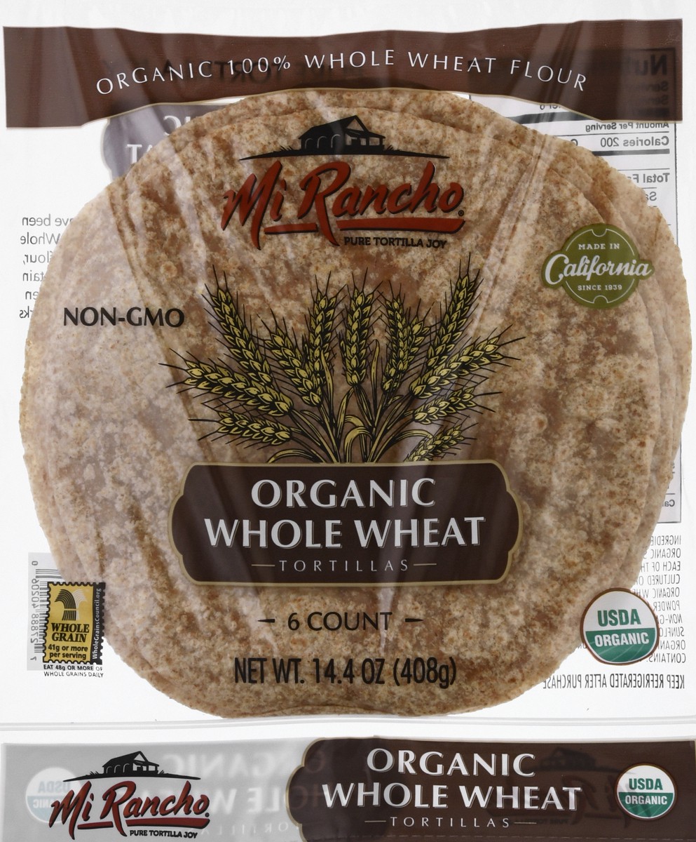 slide 9 of 10, Mi Rancho Organic 100% Whole Wheat Tortillas, 14.4 oz