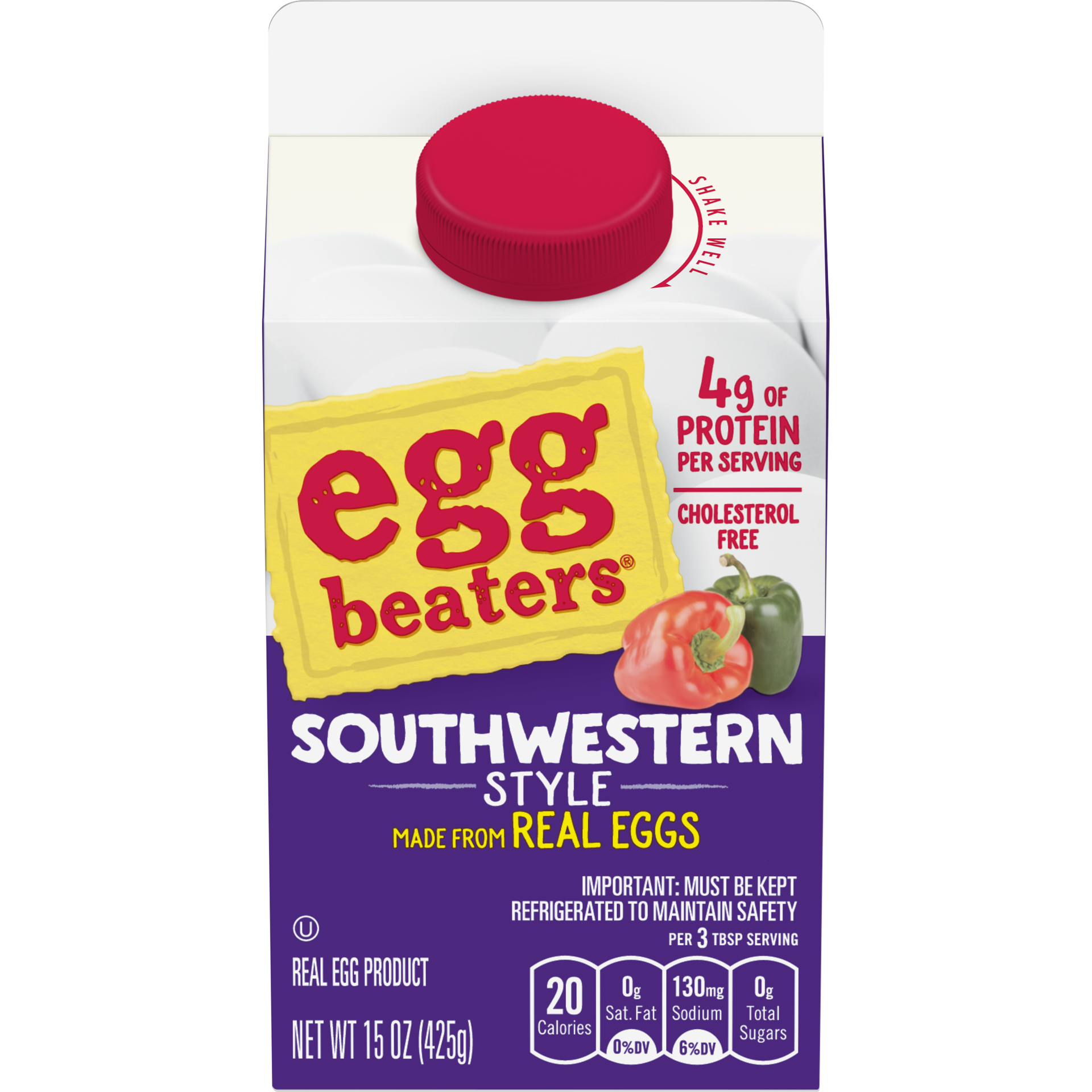 slide 1 of 5, Egg Beaters Southwestern Liquid Eggs, 15 fl oz
