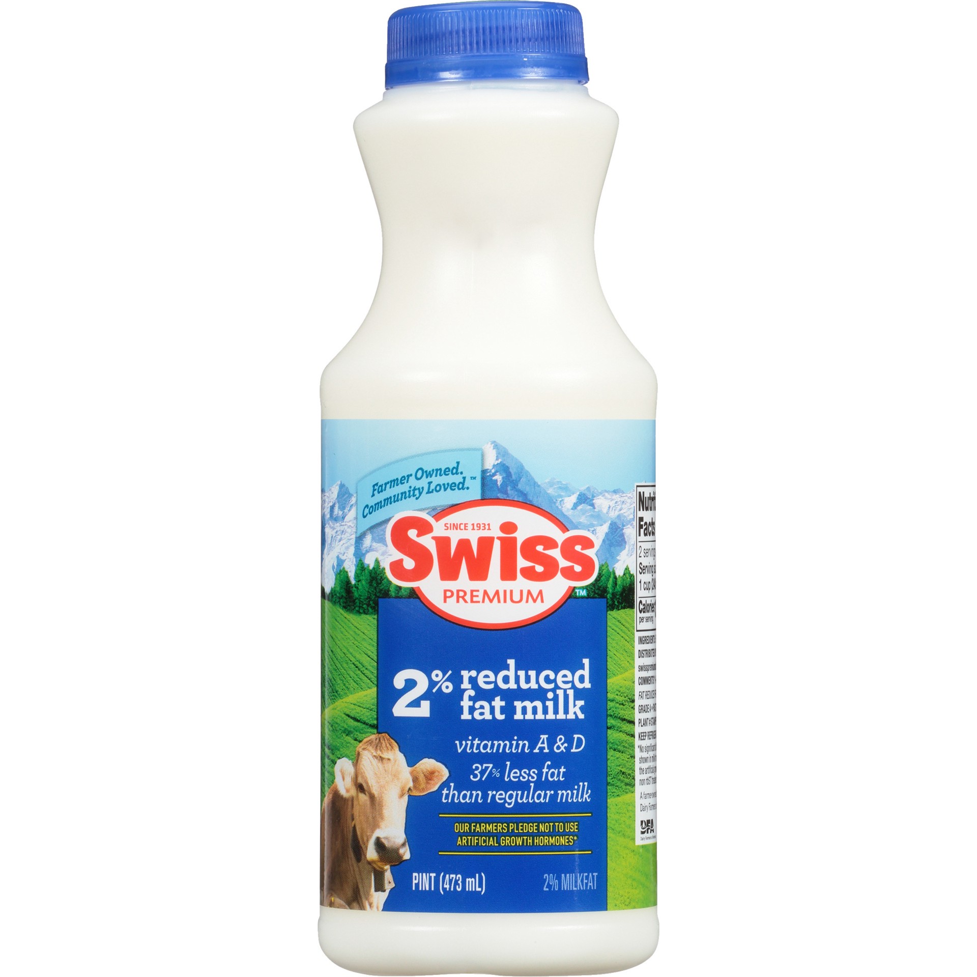 slide 1 of 1, Swiss 2 % Milk Pint, 16 fl oz