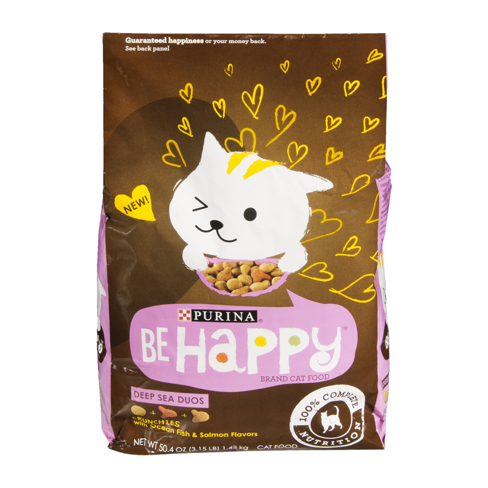 slide 1 of 1, Purina Be Happy Brand Cat Food Deep Sea Duos, 3.15 lb