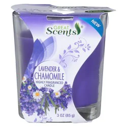 Great Scents Highly Fragranced Lavender & Chamomile Candle - 1 ea