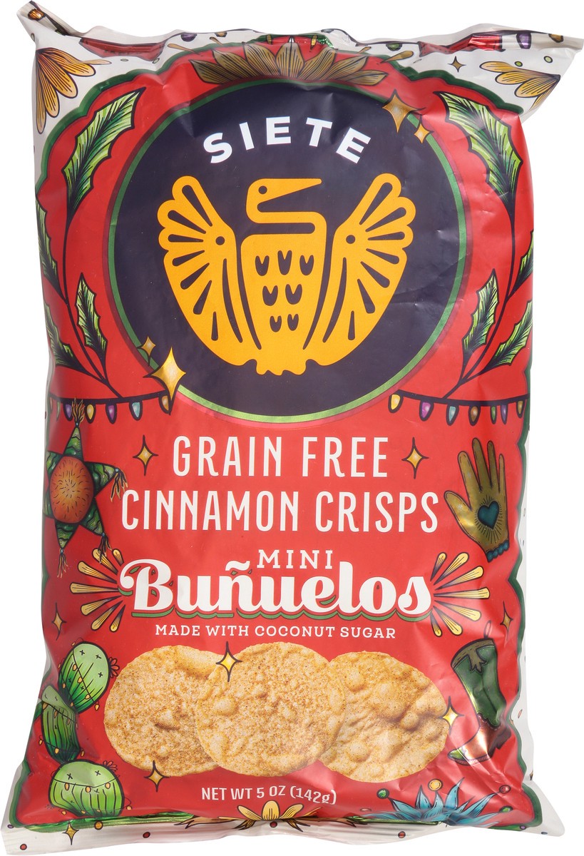 slide 5 of 9, Siete Grain Free Cinnamon Crisps Bunuelos Mini 5 oz, 5 oz