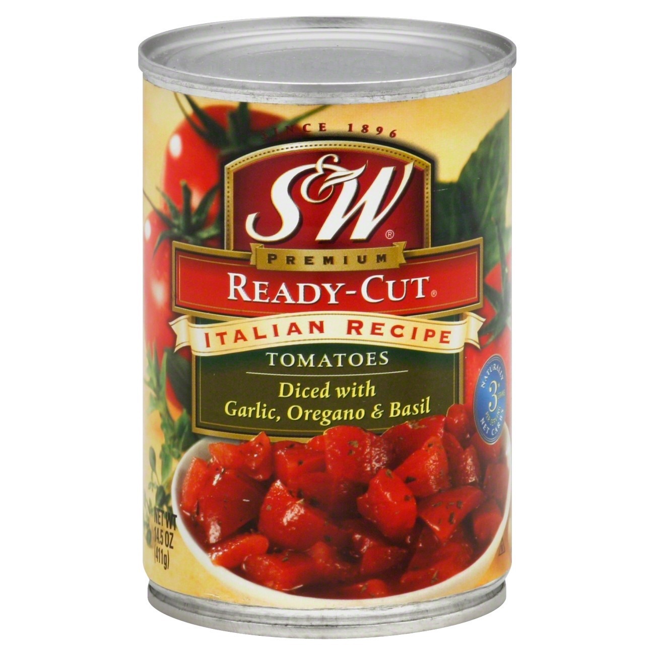 slide 1 of 3, S&W Ready-Cut Diced Italian Recipe Tomatoes, 14.5 oz