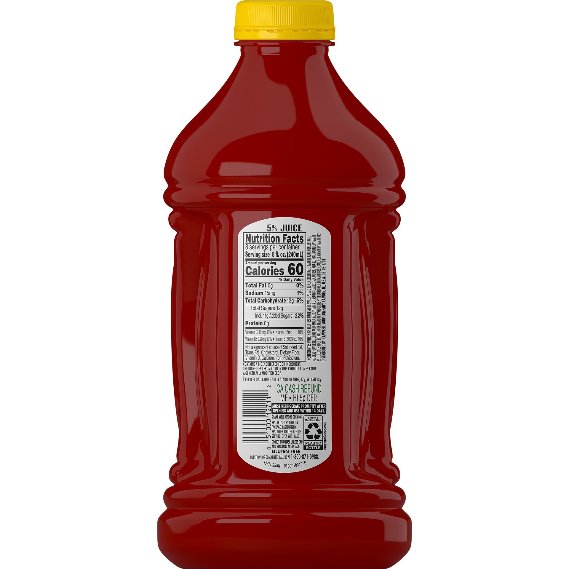 slide 5 of 5, V8 Splash Berry Blend Flavored Juice Beverage, 64 FL OZ Bottle, 64 oz
