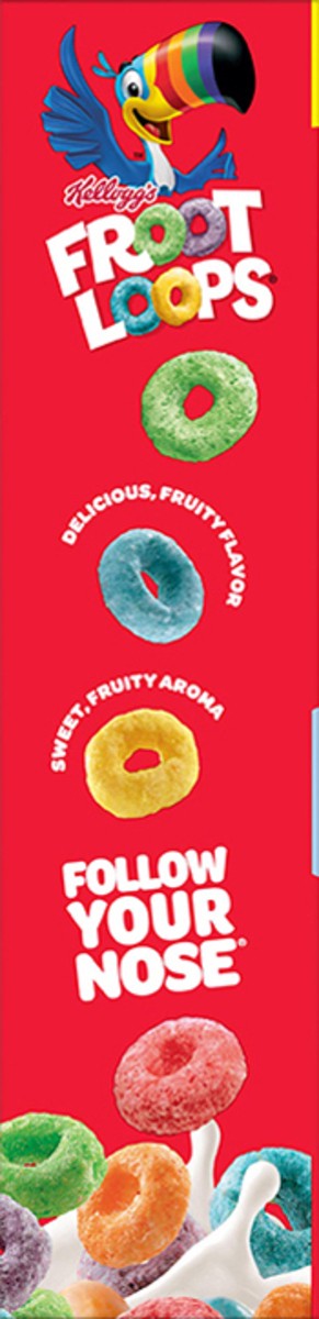 slide 6 of 8, Froot Loops Kellogg's Froot Loops Breakfast Cereal, Fruit Flavored, Breakfast Snacks with Vitamin C, Large Size, Original, 14.7oz Box, 1 Box, 14.7 oz