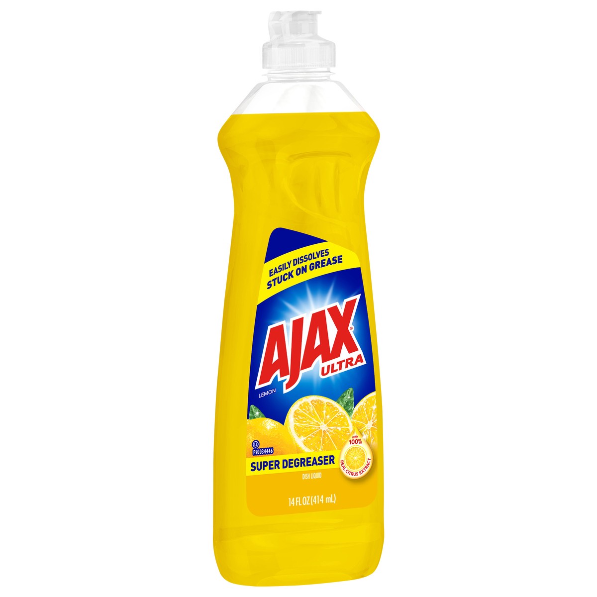 slide 2 of 8, Ajax Ultra Super Degreaser Liquid Dish Soap, Lemon - 14 Fluid Ounce, 14 fl oz