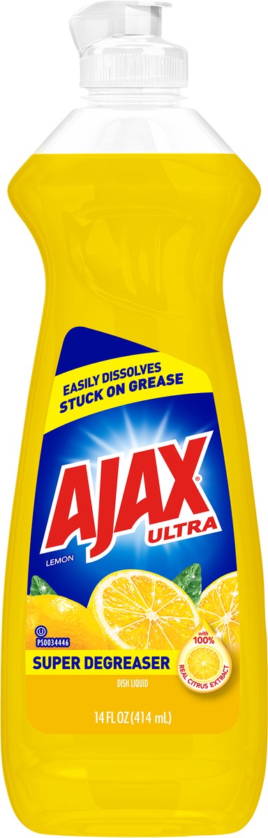 slide 5 of 8, Ajax Ultra Super Degreaser Liquid Dish Soap, Lemon - 14 Fluid Ounce, 14 fl oz