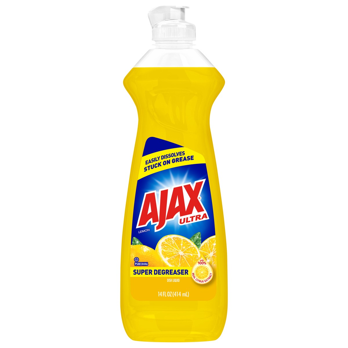 slide 1 of 8, Ajax Ultra Super Degreaser Liquid Dish Soap, Lemon - 14 Fluid Ounce, 14 fl oz