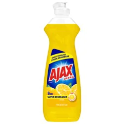 Ajax Ultra Super Degreaser Liquid Dish Soap, Lemon - 14 Fluid Ounce
