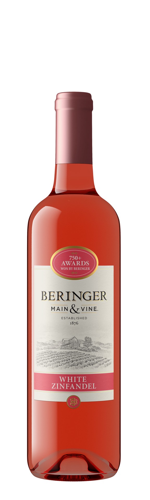 slide 2 of 2, Beringer Main & Vine™ White Zinfandel Pink Wine - 750ml, American, 750 ml