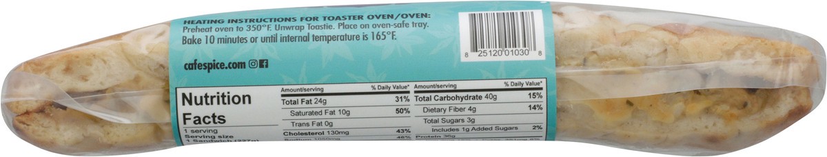 slide 13 of 13, Café Spice Chutney Chicken Naan Toastie, 8 oz