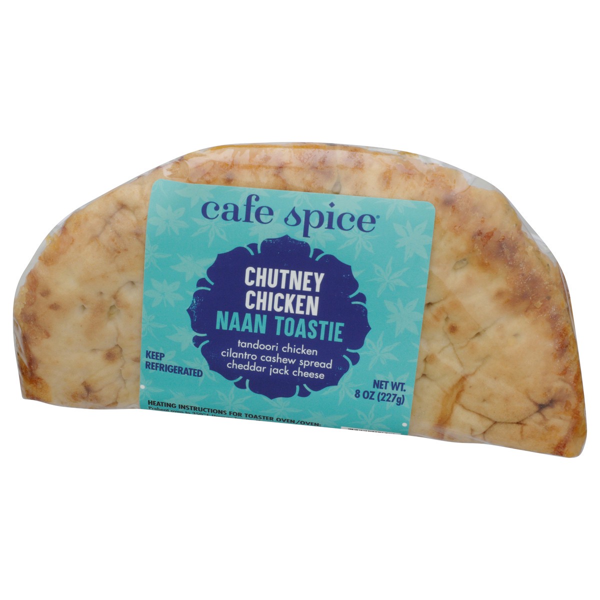 slide 7 of 13, Café Spice Chutney Chicken Naan Toastie, 8 oz