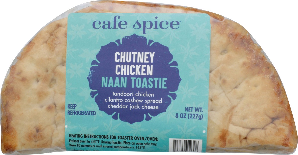 slide 8 of 13, Café Spice Chutney Chicken Naan Toastie, 8 oz