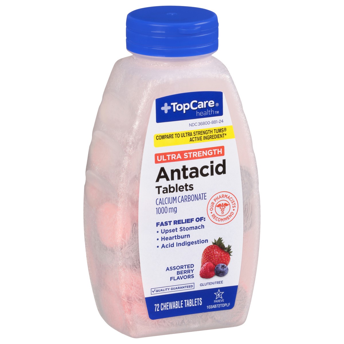 slide 2 of 9, TopCare Antacids, 72 ct