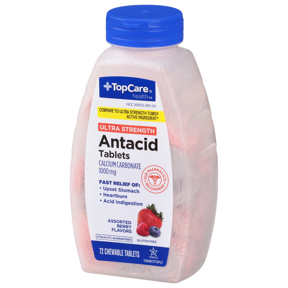 slide 3 of 9, TopCare Antacids, 72 ct