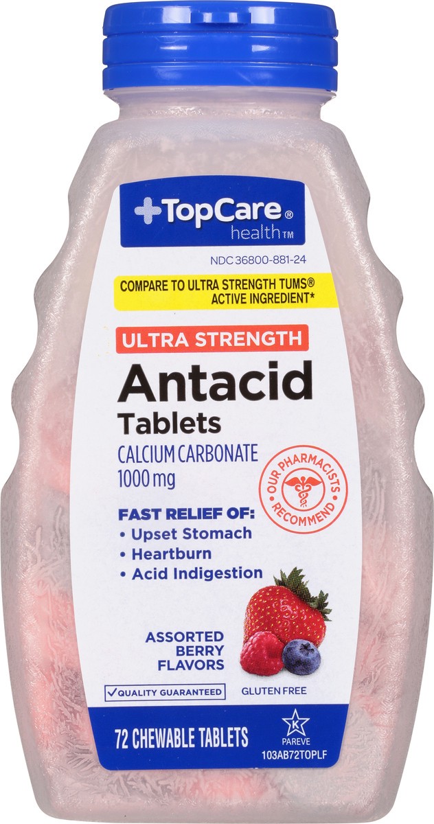 slide 6 of 9, TopCare Antacids, 72 ct