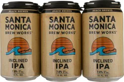 Santa Monica Seafood Seafood Beach Brewed Inclined IPA Beer 6-12 fl oz Cans