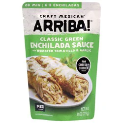 Arriba! Craft Mexican Medium Green Enchilada Sauce with Roasted Tomatillo & Garlic 8 oz