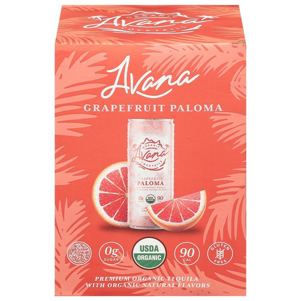 slide 1 of 1, Avana Cocktail Avana Tequila, Grapefruit Paloma, 4 ct; 12 oz