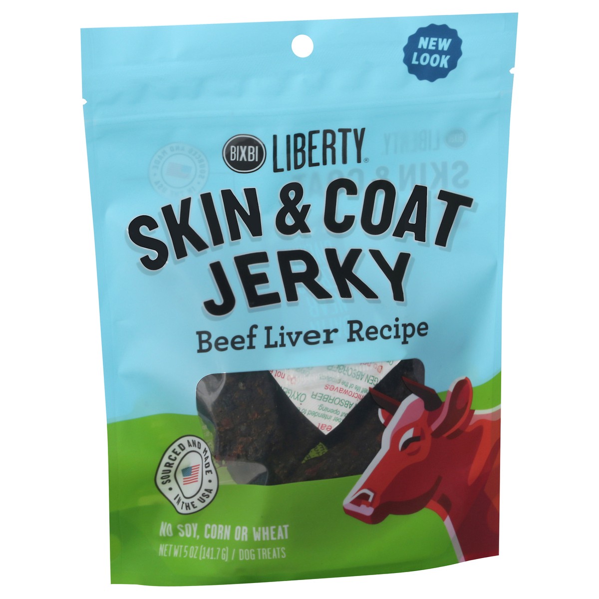 slide 2 of 9, Buckley BIXBI LIBERTY BEEF JERKY SKIN & COAT, 5 oz