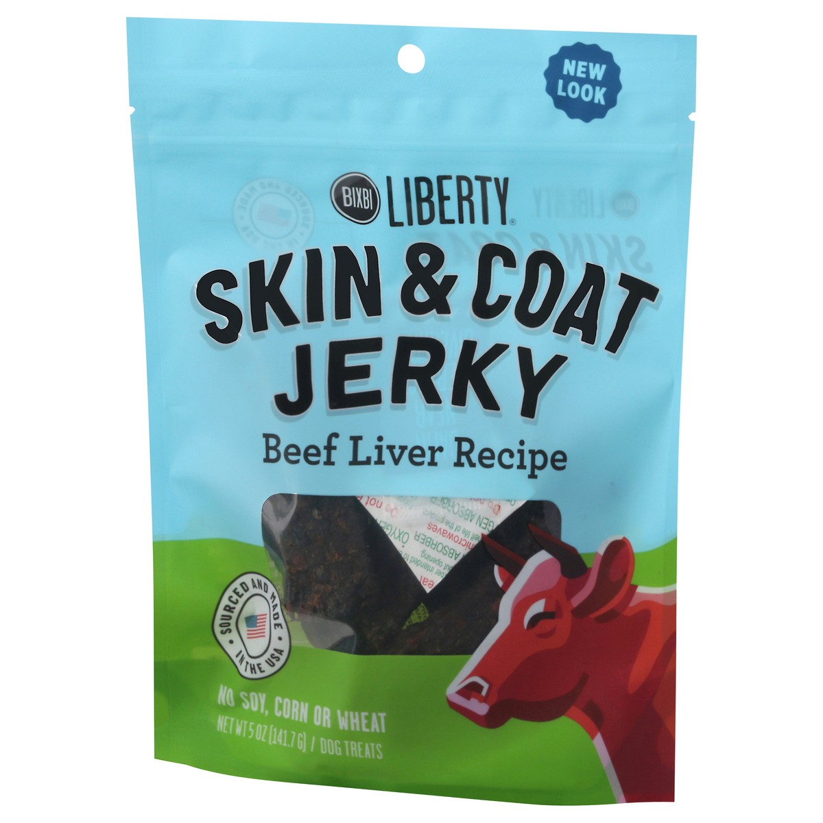 slide 3 of 9, Buckley BIXBI LIBERTY BEEF JERKY SKIN & COAT, 5 oz