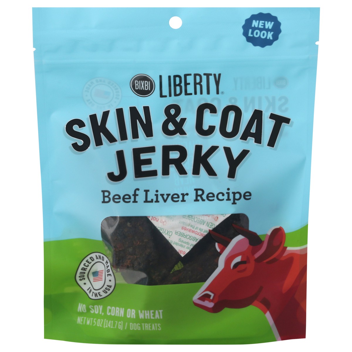 slide 1 of 9, Buckley BIXBI LIBERTY BEEF JERKY SKIN & COAT, 5 oz