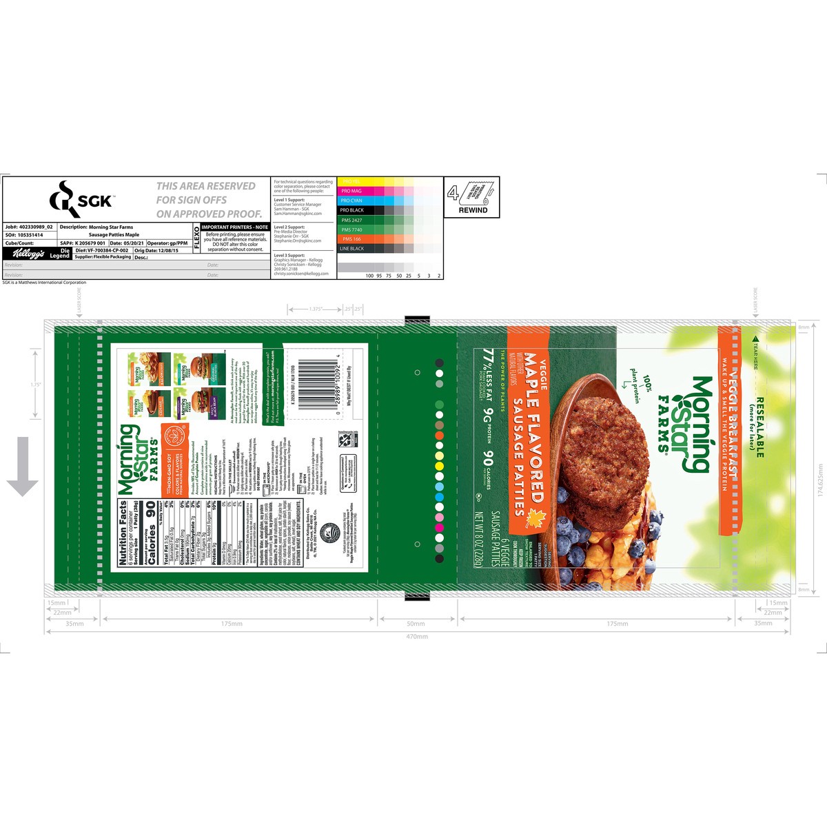 slide 6 of 13, MorningStar Farms Plant Based Sausage Patties, Vegan Meat, Maple Flavored, 6 Count, 8 oz