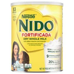 NIDO Fortificada Powdered Drink Mix - Dry Whole Milk Powder with Vitamins and Minerals Canister