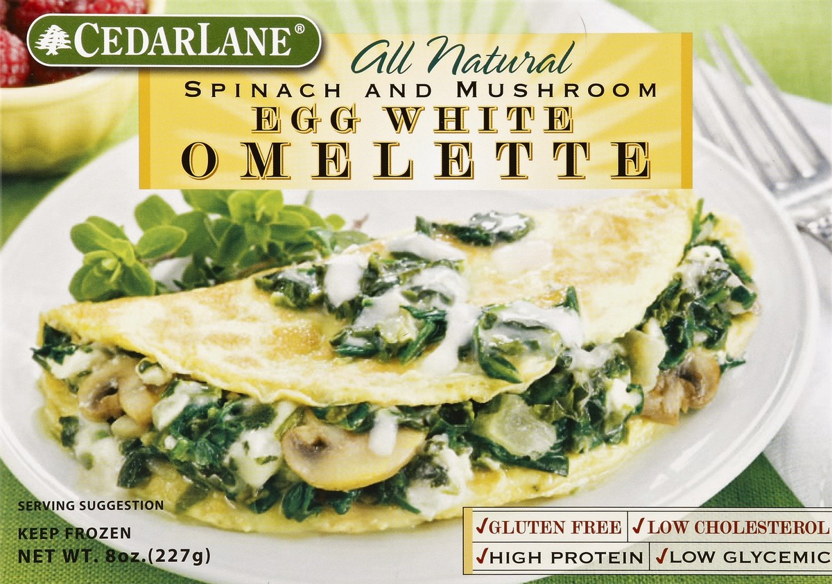 slide 3 of 4, Cederlane All Natural Spinach And Mushroom Egg White Omlette, 8 oz