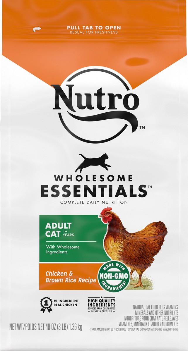 slide 2 of 9, Nutro Wholesome Essentials Adult 1+ Years Natural Cat Food 48 oz, 48 oz