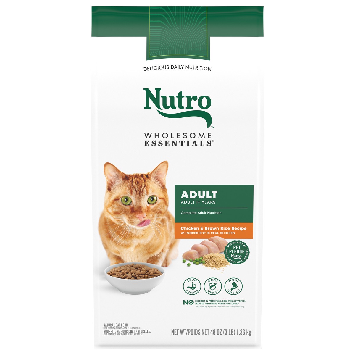 slide 1 of 9, Nutro Wholesome Essentials Adult 1+ Years Natural Cat Food 48 oz, 48 oz