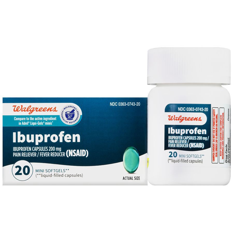 slide 1 of 5, Walgreens Ibuprofen 200 mg Mini Softgels, 20 ct