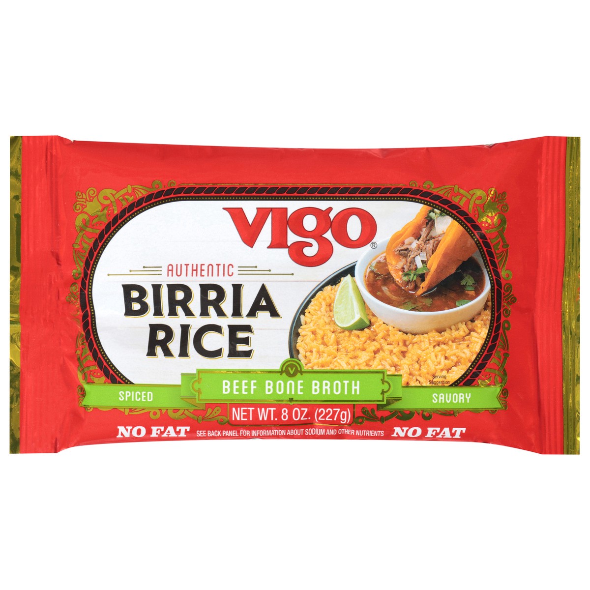 slide 2 of 14, Vigo Authentic Spiced Beef Bone Broth Savory Birria Rice 8 oz, 8 oz