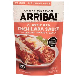 Arriba! Craft Mexican Classic Red Enchilada Sauce with Roasted Tomato & Garlic 8 oz