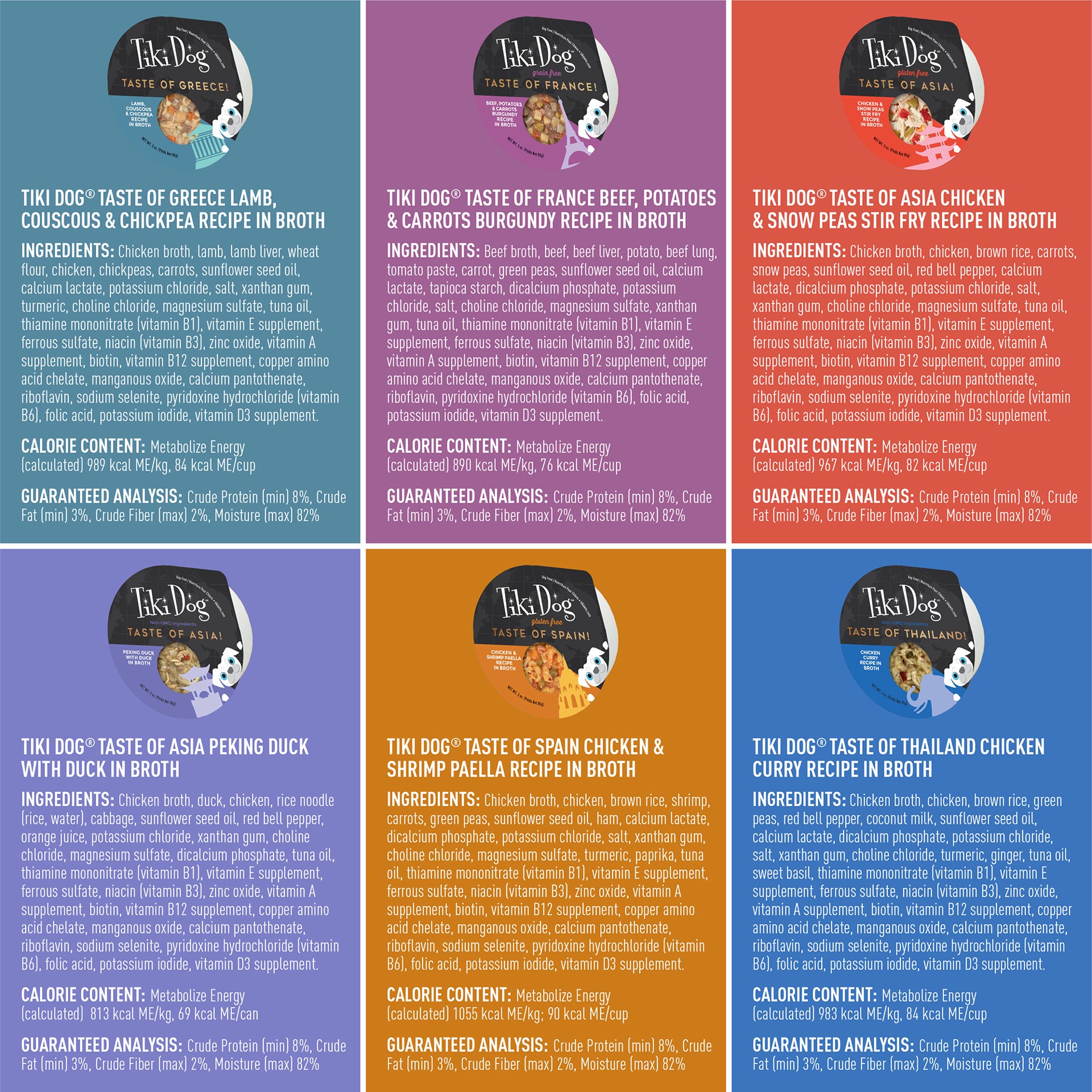 slide 2 of 7, Tiki Dog Taste of the World Wet Dog Food, Variety Pack, 3 oz. Cup (10 Count), 30 oz