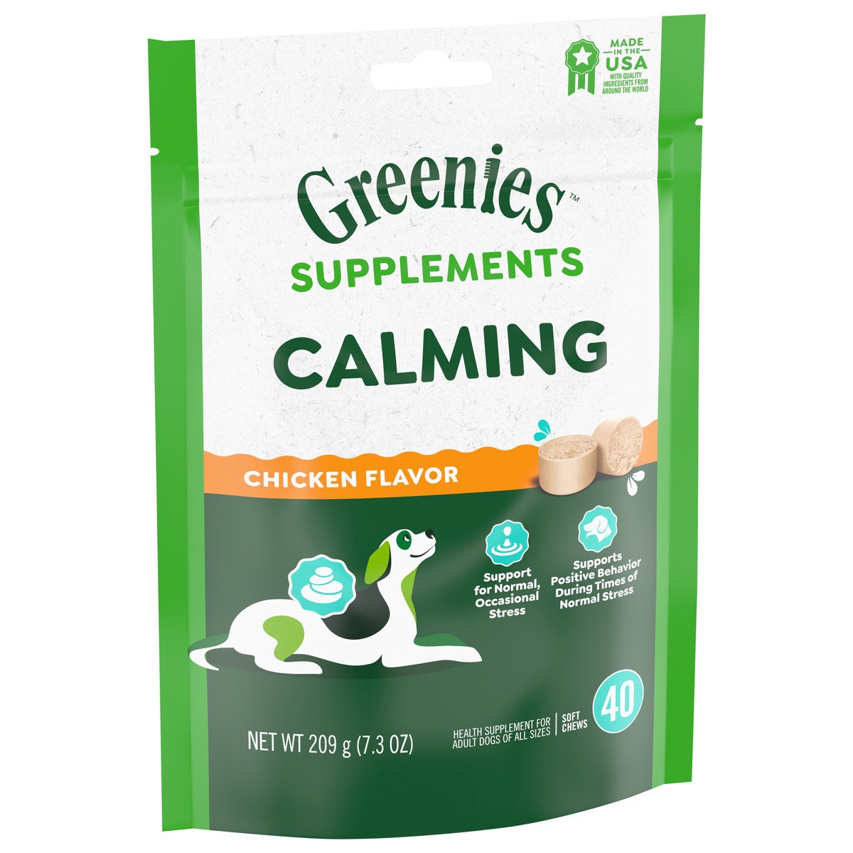 slide 6 of 13, Greenies Calming Chicken Flavor Supplements 40 ea, 40 ct