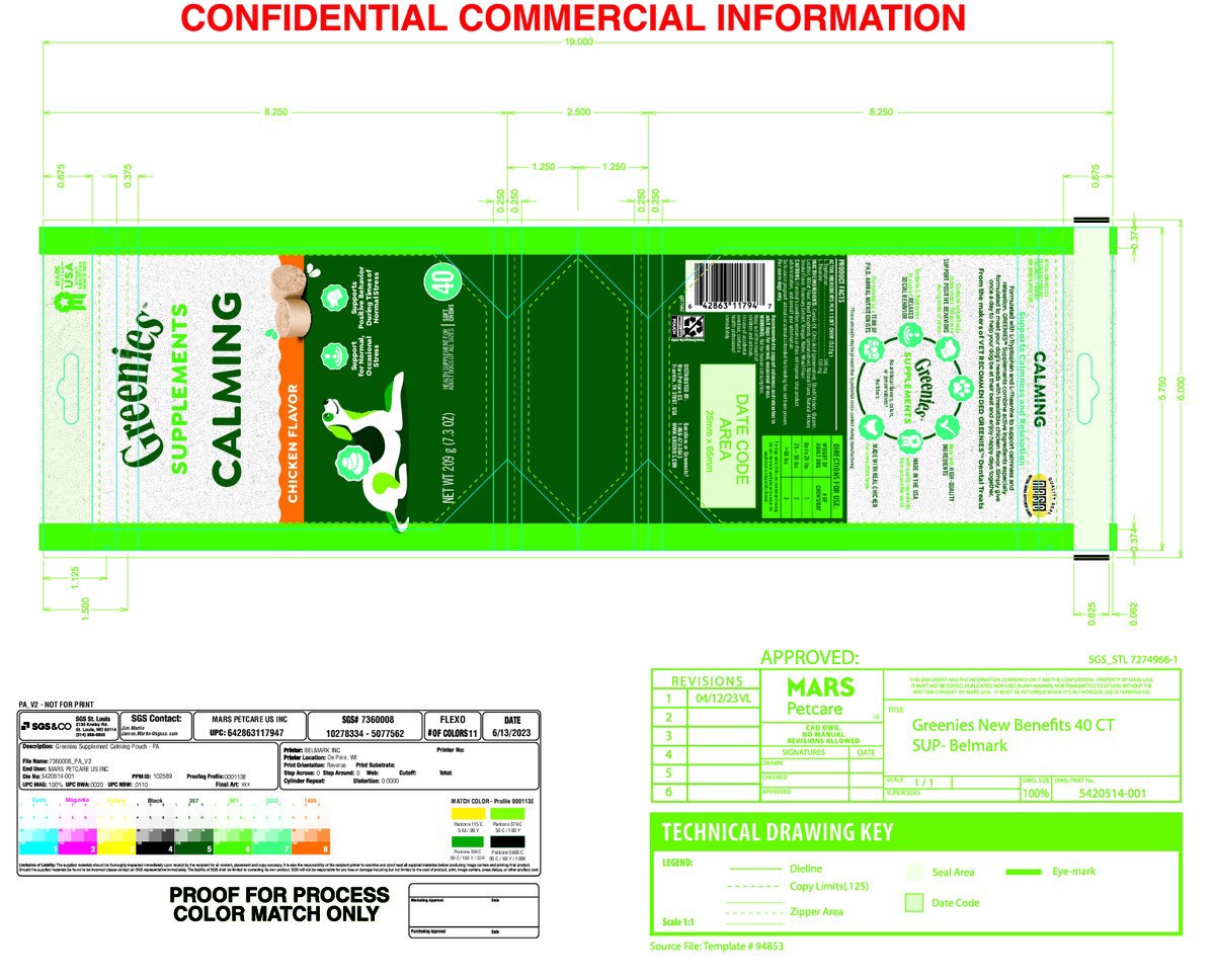 slide 5 of 13, Greenies Calming Chicken Flavor Supplements 40 ea, 40 ct