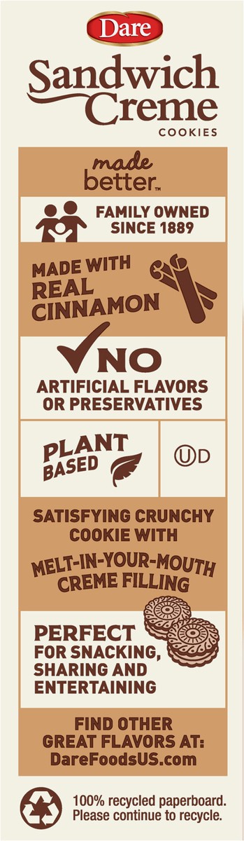 slide 6 of 7, Dare Sandwich Creme Snickerdoodle Cookies, 10.2 oz