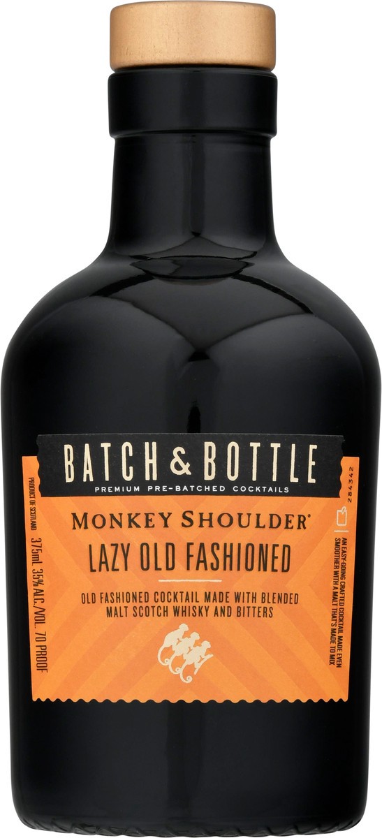 slide 7 of 9, Batch & Bottle Monkey Shoulder Lazy Old Fashioned Ready To Drink Cocktail 375ml, 375 ml