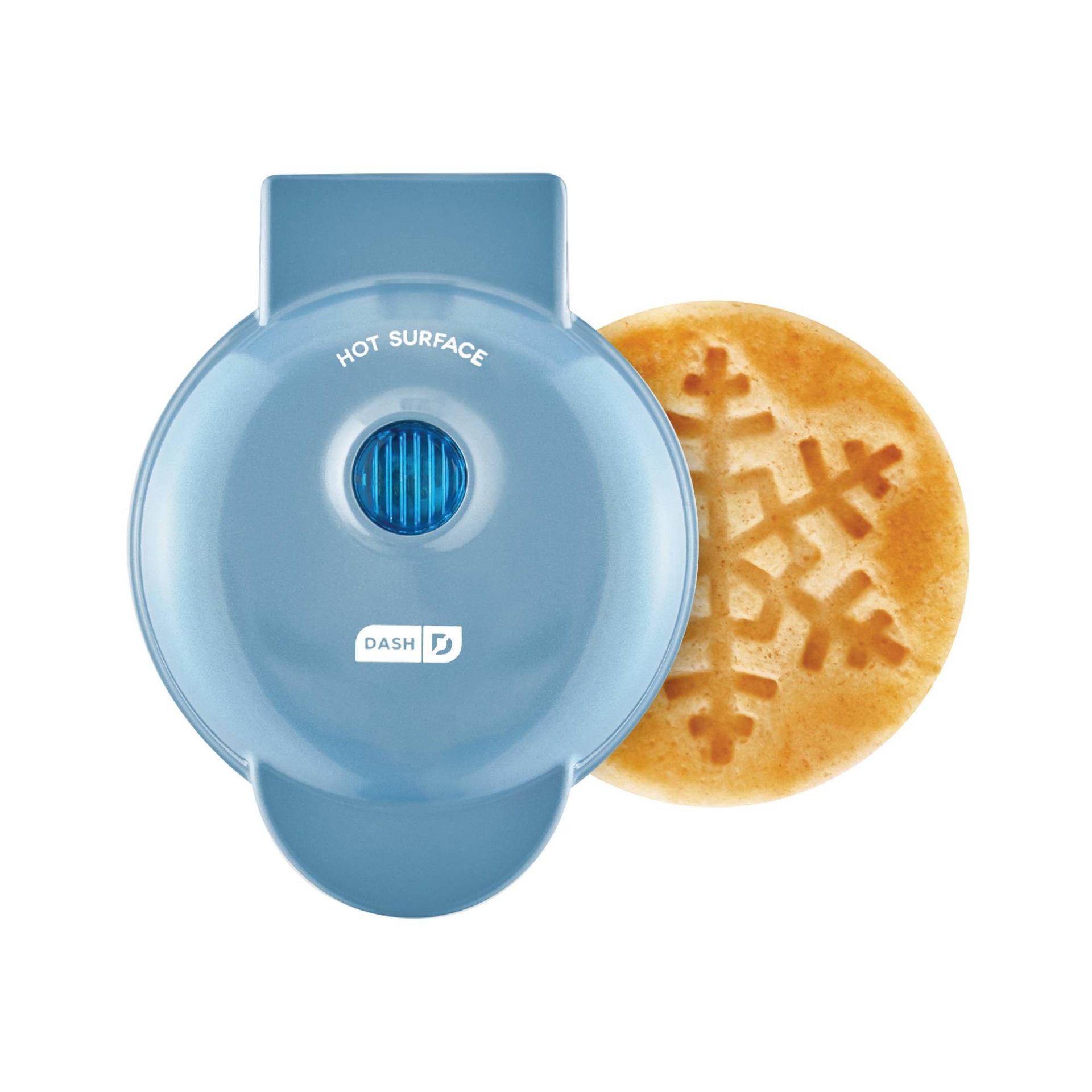 slide 1 of 5, Dash Snowflake Mini Waffle Maker Blue, 1 ct