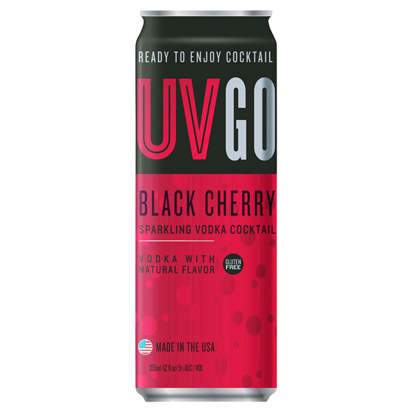 slide 1 of 1, UVGO Black Cherry Sparkling Vodka Cocktail, 1 ct