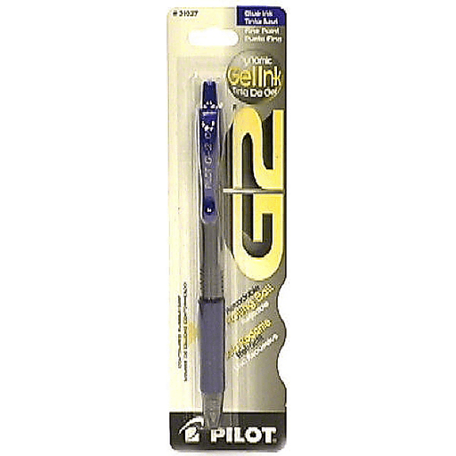 slide 1 of 1, Pilot G2 Gel Ink Roller Ball Pen, Blue Ink, Retractable, 1 ct