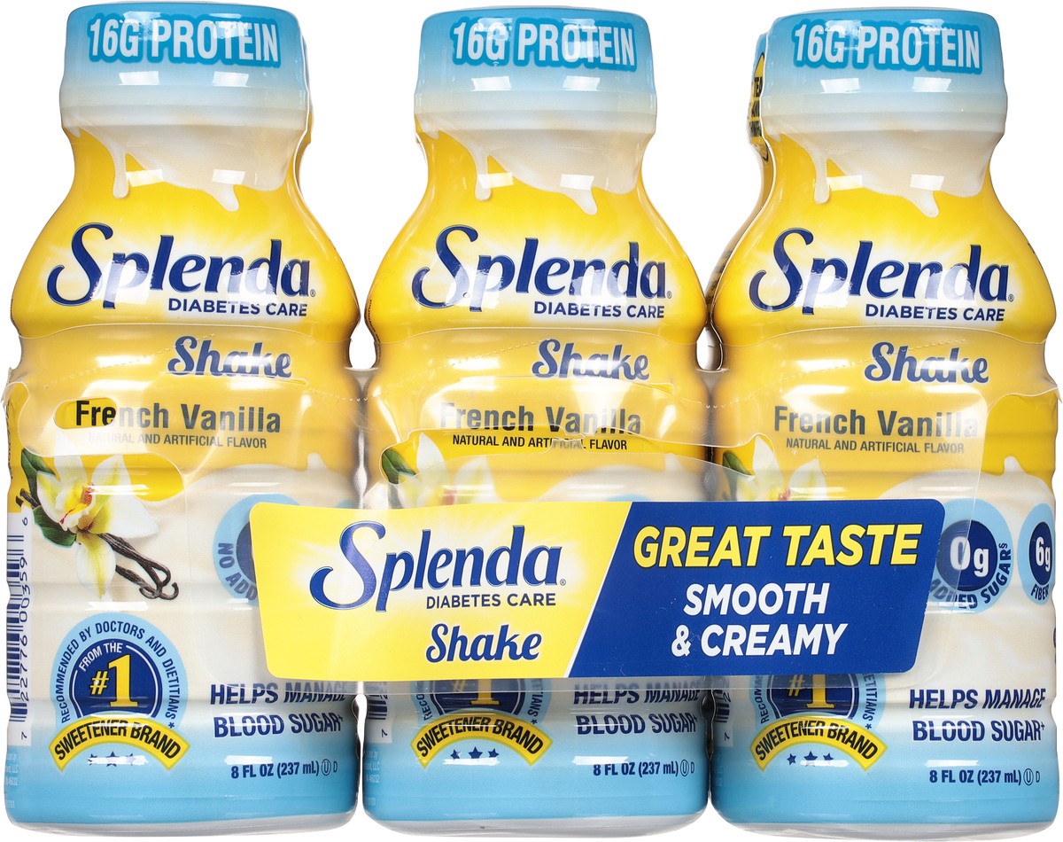 slide 6 of 9, Splenda Diabetes Care Shakes French Vanilla, 6 ct; 8 oz