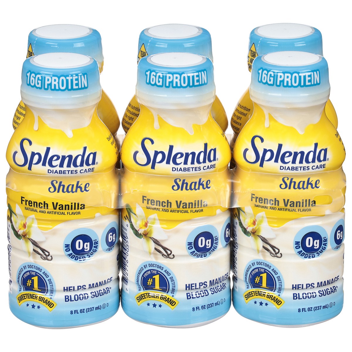 slide 1 of 9, Splenda Diabetes Care Shakes French Vanilla, 6 ct; 8 oz