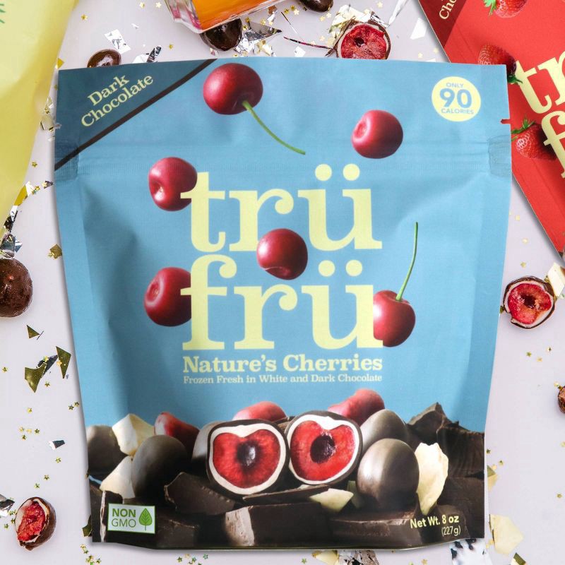 slide 4 of 5, Tru Fru White & Dark Chocolate Frozen Whole Cherries - 8oz, 8 oz