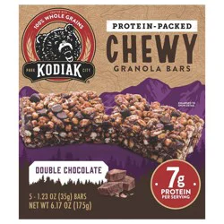 Kodiak Cakes Chewy Granola Bar, Double Chocolate, 6.17 oz/5Ct