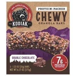 Kodiak Cakes Chewy Granola Bar, Double Chocolate, 6.17 oz/5Ct